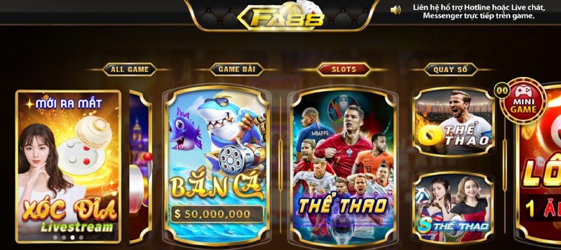 Tổng hợp trò chơi đổi thưởng hấp dẫn tại cổng game Fa 88